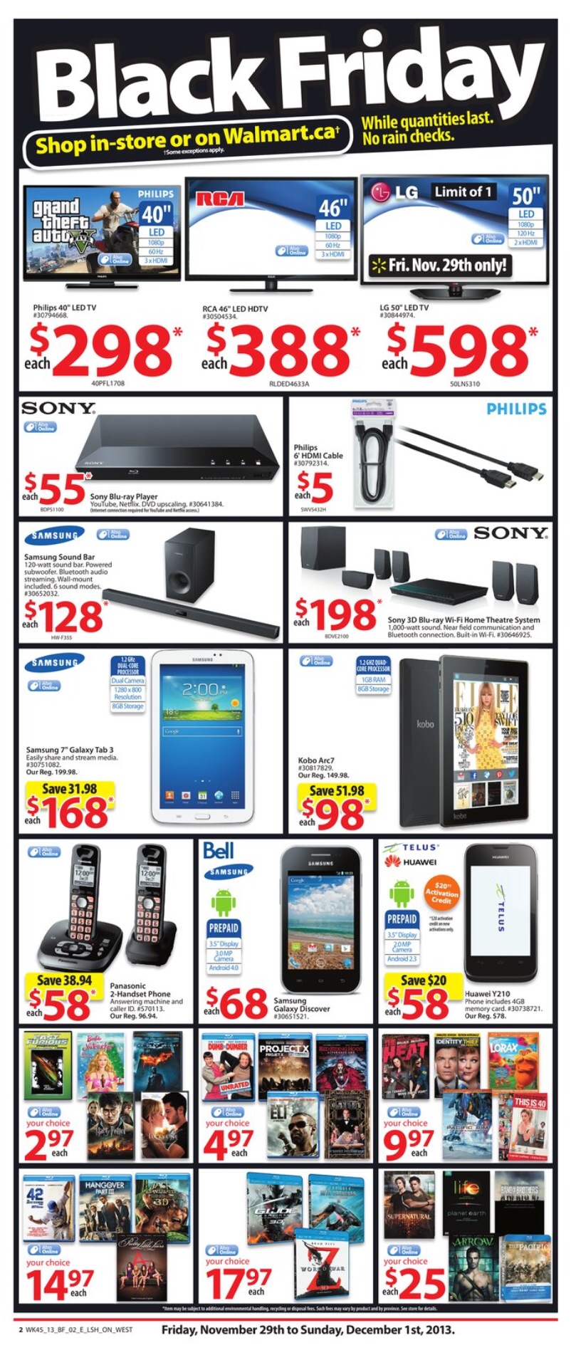 WalMart Canada Black Friday 2013 Sales and Deals Flyer › Black Friday Canada