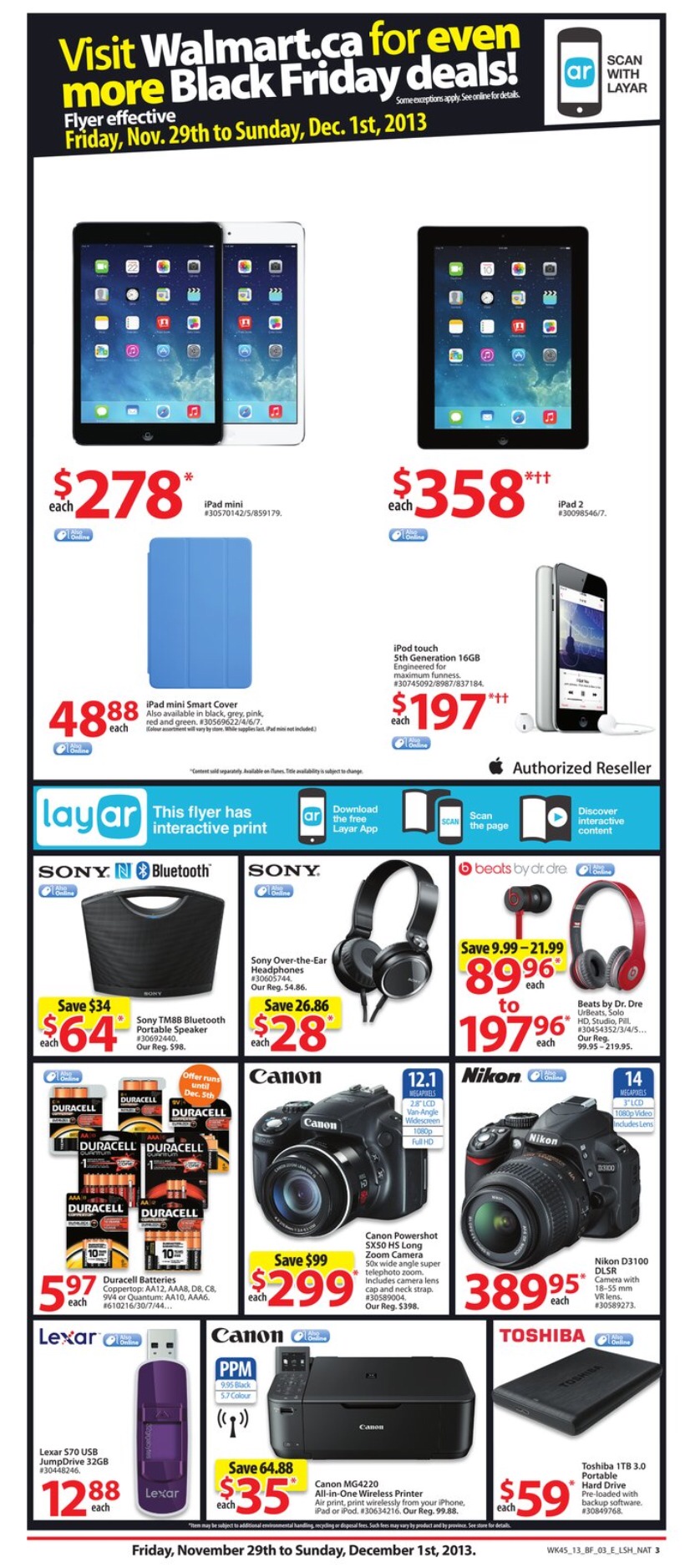 WalMart Canada Black Friday 2013 Sales and Deals Flyer › Black Friday Canada