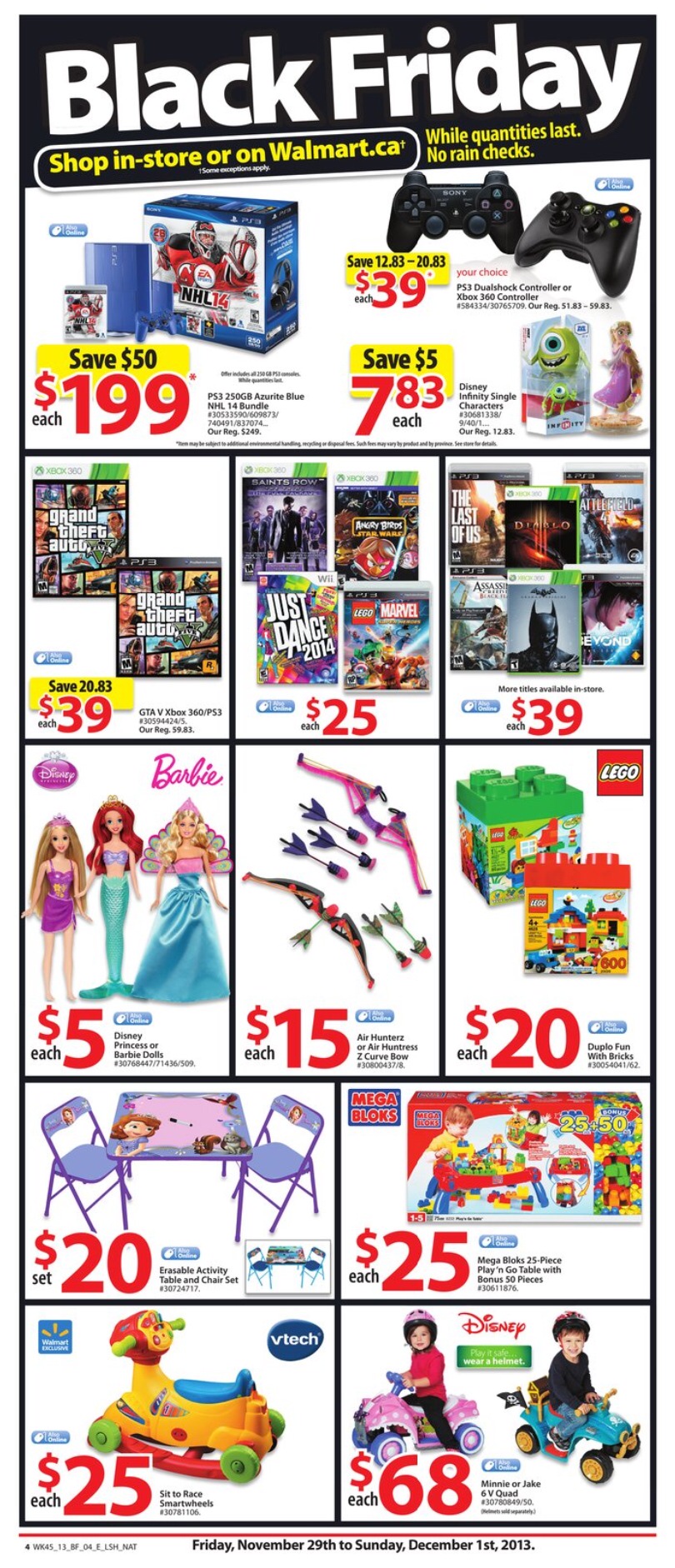 WalMart Canada Black Friday 2013 Sales and Deals Flyer › Black Friday Canada