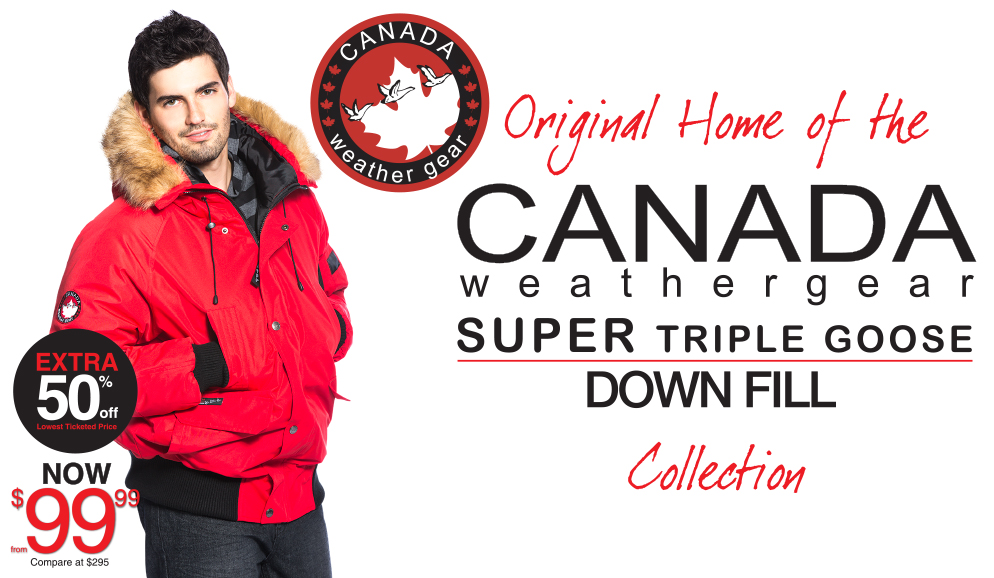 Canada weather gear on sale super triple goose price