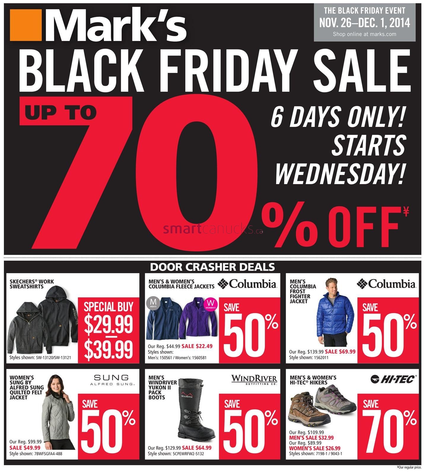 Mark’s Work Wearhouse Black Friday Canada 2014 Flyer, Sales and Deals › Black Friday Canada