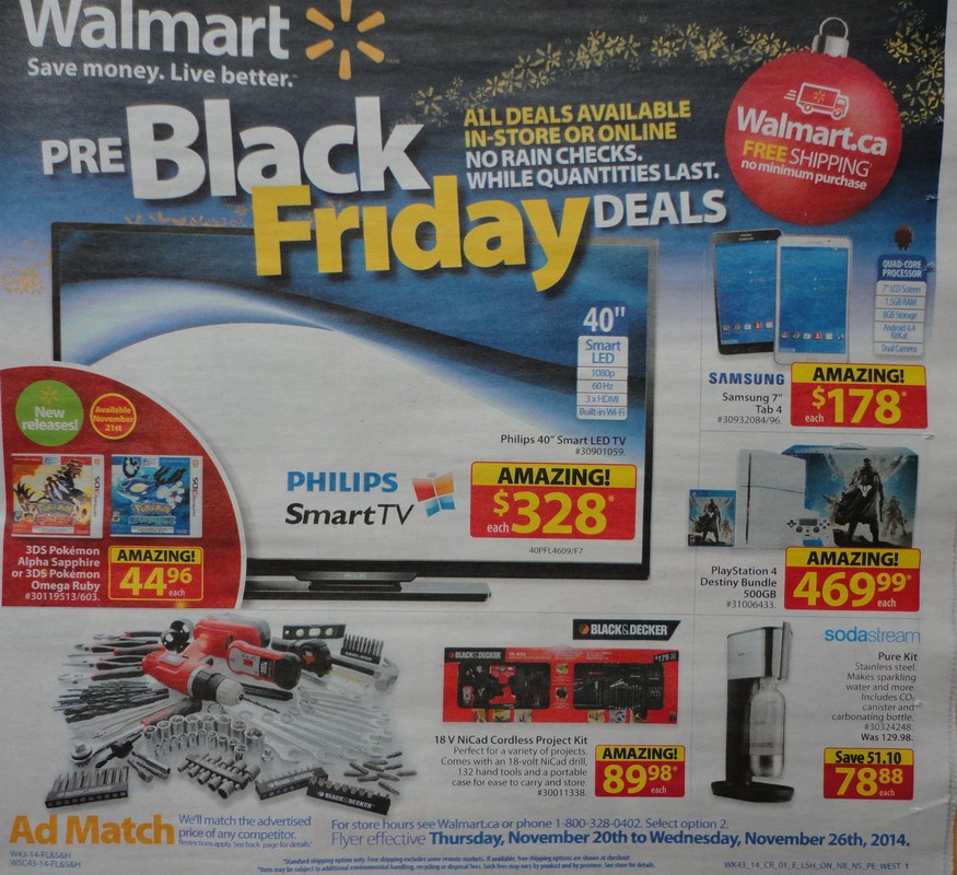 Walmart Canada Black Friday 2014 Flyer, Sales and Deals › Black Friday Canada